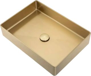 Накладная раковина Gappo GX401-3 51 см золотой сатин